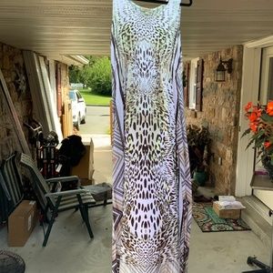 ONE WORLD ANIMAL PRINT MAXI DRESS